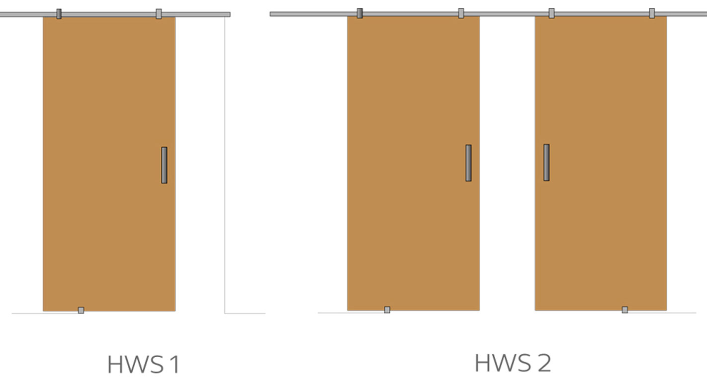 Hollow Frameless Barn Doors