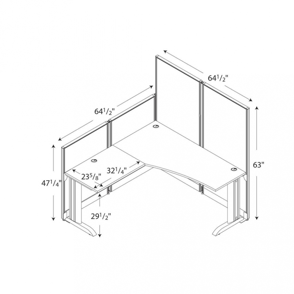 L shaped cubicle workstation dimensions