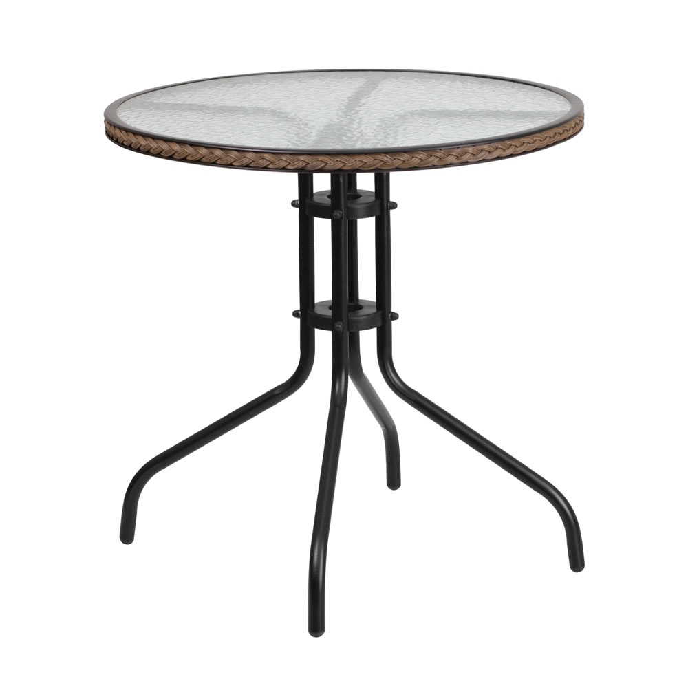 Patio table and chairs glass round table