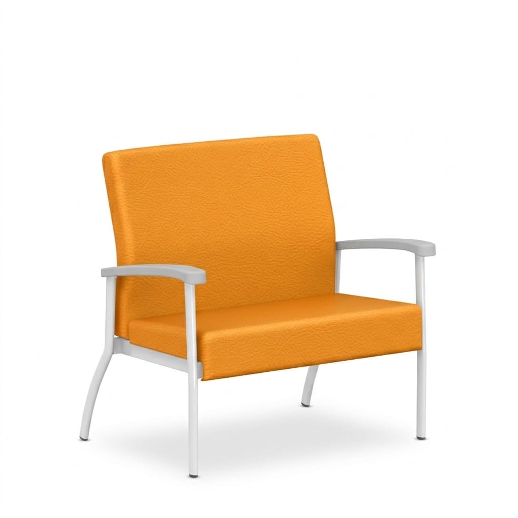 Armchair left link low orange