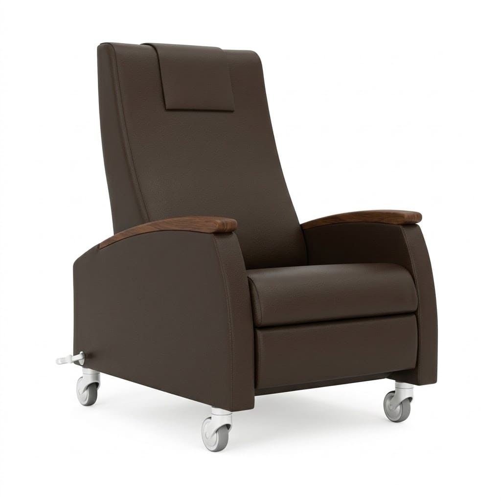 Dynacure motion recliner casters chocolate Dynacure motion recliner casters chocolate