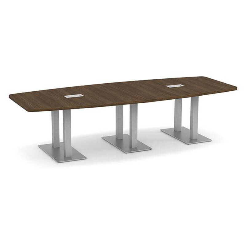 Nexus boat shape metal base modern walnut 1 Nexus boat shape metal base modern walnut 1