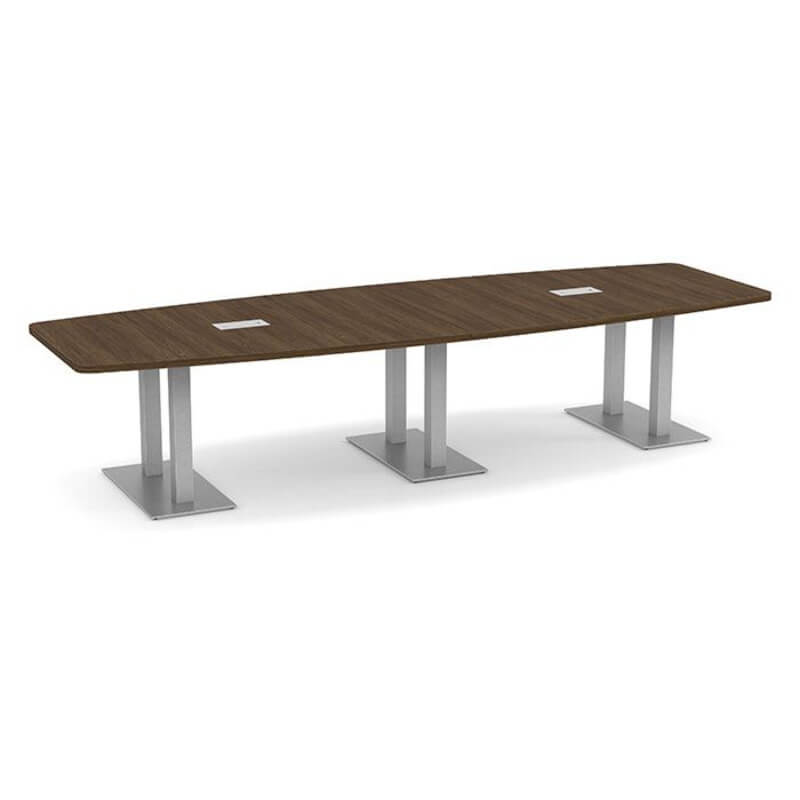 Nexus boat shape metal base modern walnut 2 Nexus boat shape metal base modern walnut 2