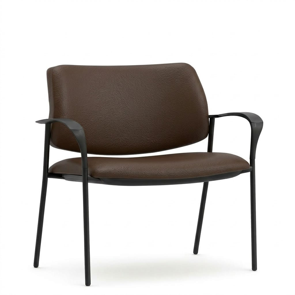 Reception chairs standard legs chocolate
