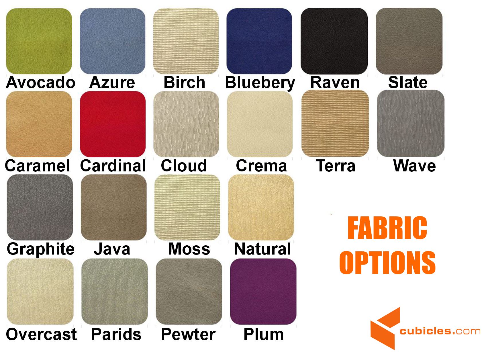 Acoustical fabric color options A12H