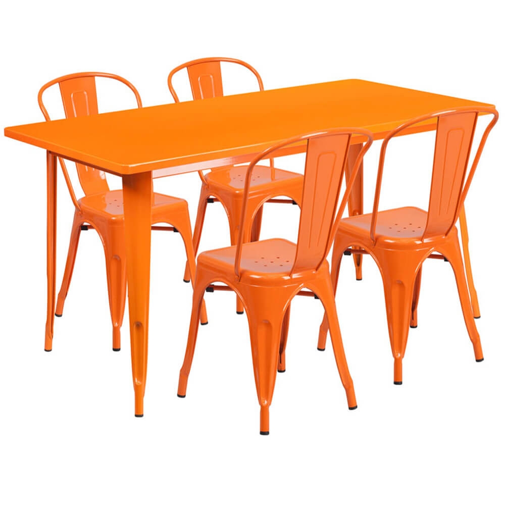 Bistro table set CUB ET CT005 4 30 OR GG FLA