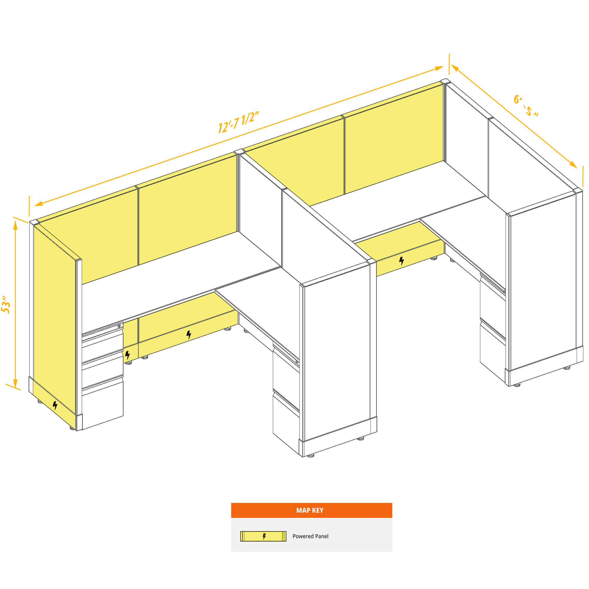 Modular furniture CUB 2 53 P 66 PSO