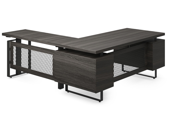 Sit and stand desk sit and stand corner desk standing desk ergonomic adjustable desk angle view 1