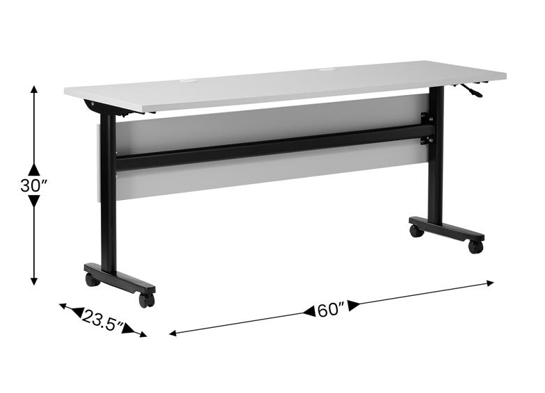 Training table with t leg 5x2 black 6