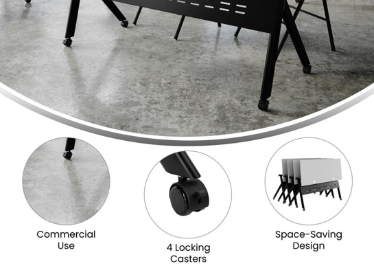 Training table with x leg 5x2 black 5 Training table with x leg 5x2 black 5