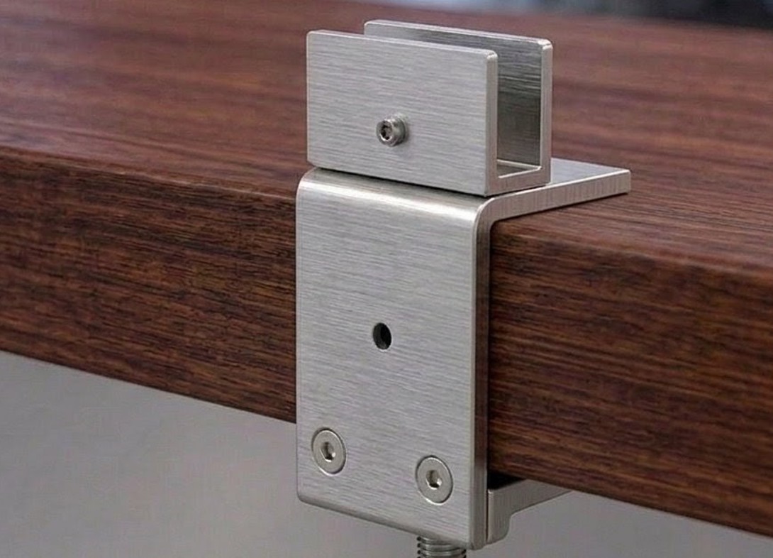 U channel brackets for desk mounted screen AA18H