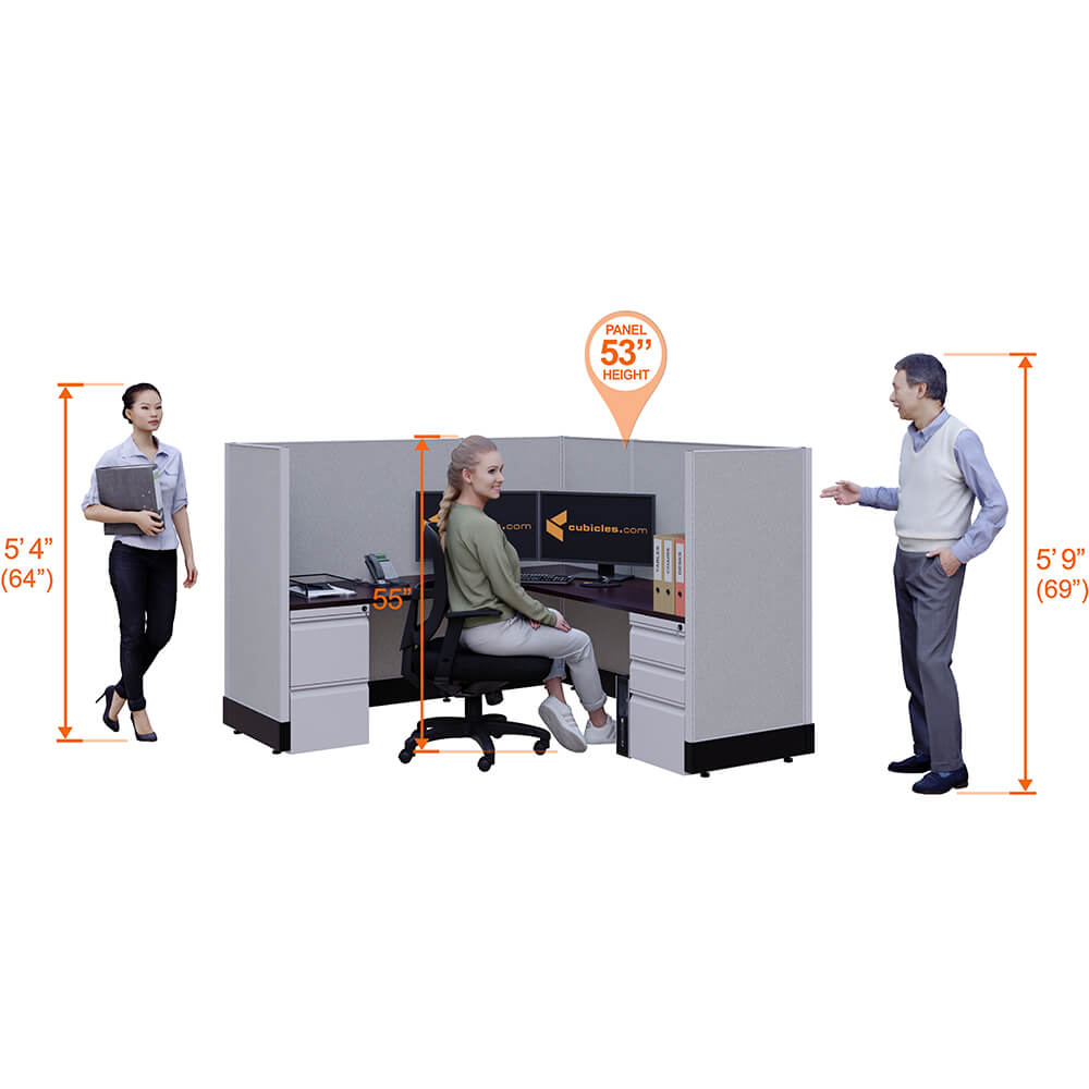 Workstation desk 53h perspective height 5 Workstation desk 53h perspective height 5