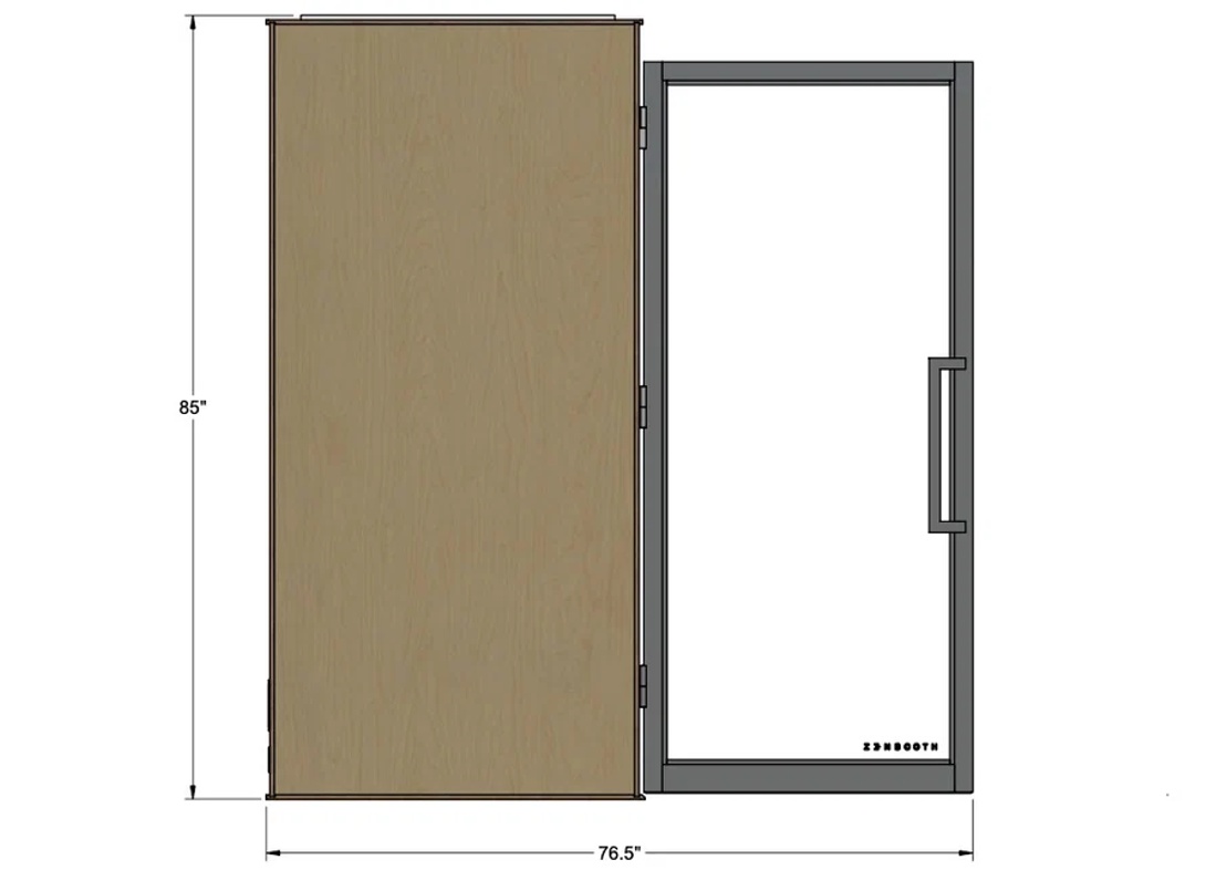 Zen single person office phone booth door dimensions Zen single person office phone booth door dimensions